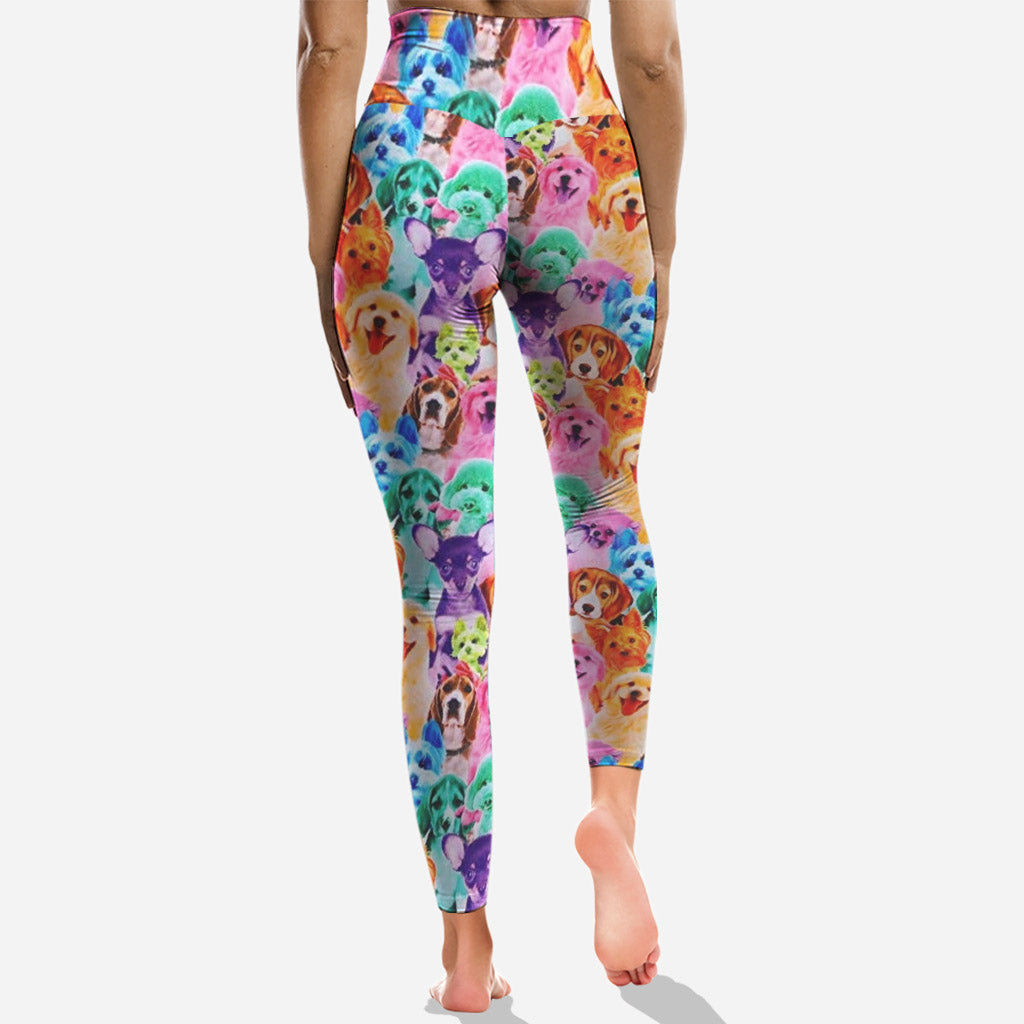Photo Insert Transferring Into Colorful Style - Personalized Cat Hoodie and Leggings