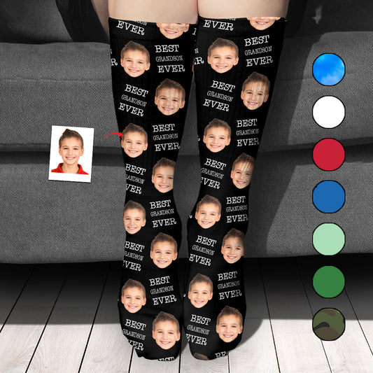 Custom Face - Personalized grandson Socks