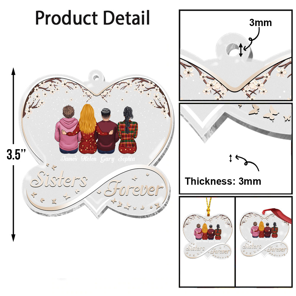 Besties Forever - Personalized Bestie Transparent Ornament