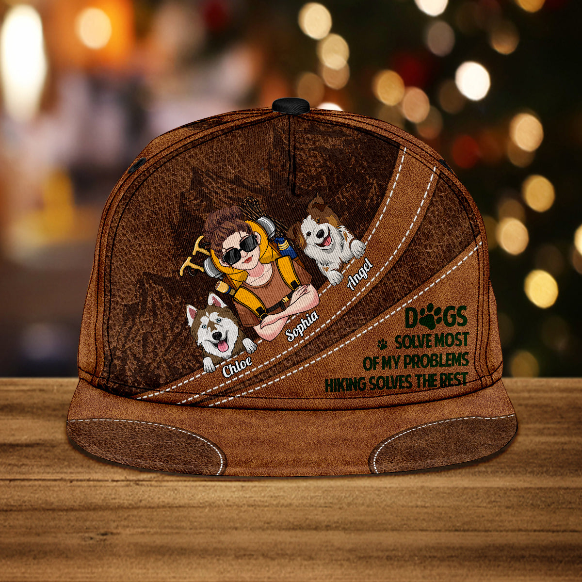 Hiking And Dogs - Personalized Hiking Snapback