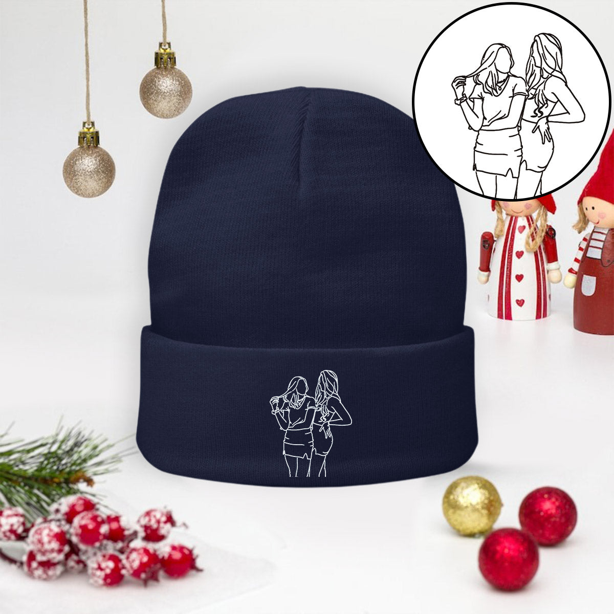 Custom Photo - Personalized Daughter Embroidered Beanie