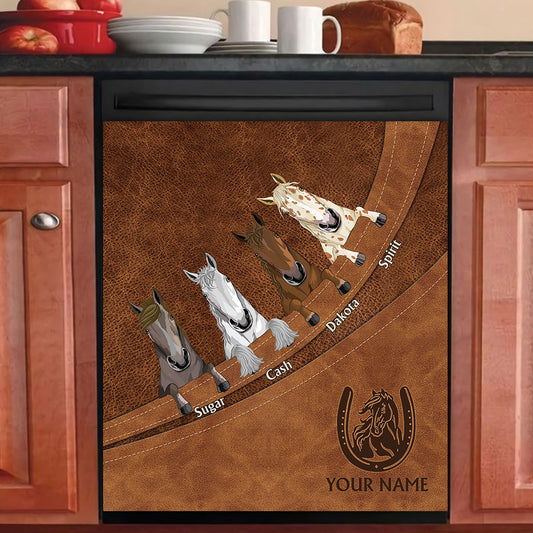Love Horse - Personalized Horse Dishwasher Cover