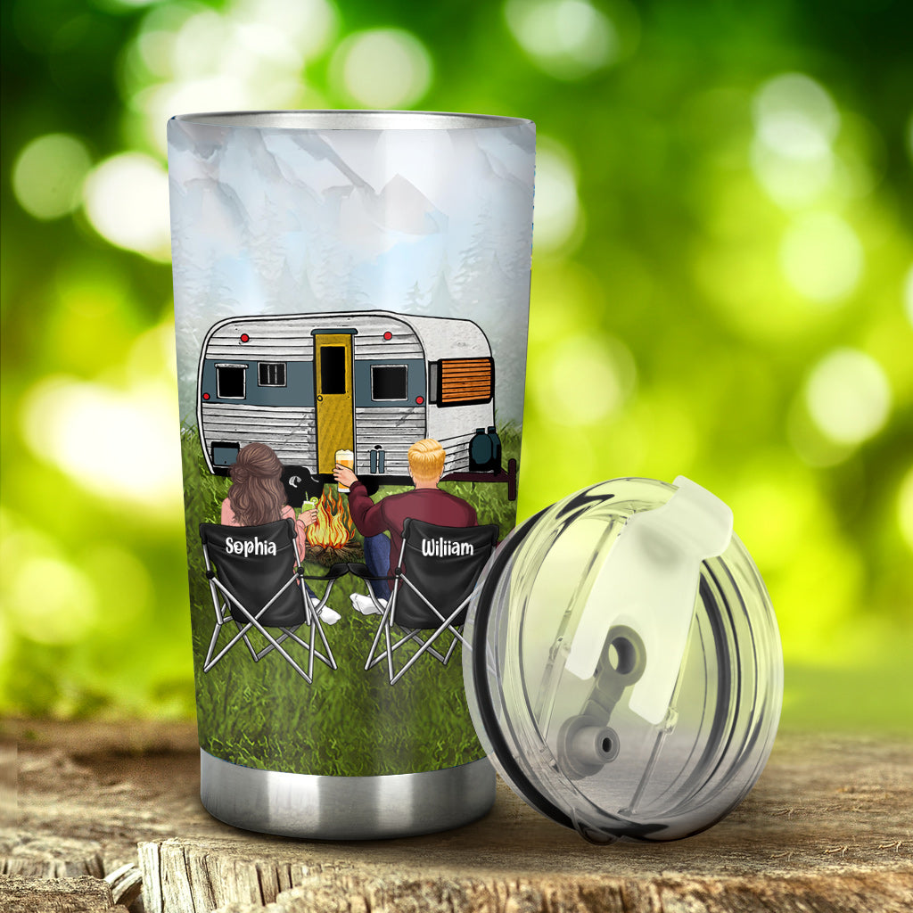 Let's Sit By The Campfire - Personalized Camping Tumbler