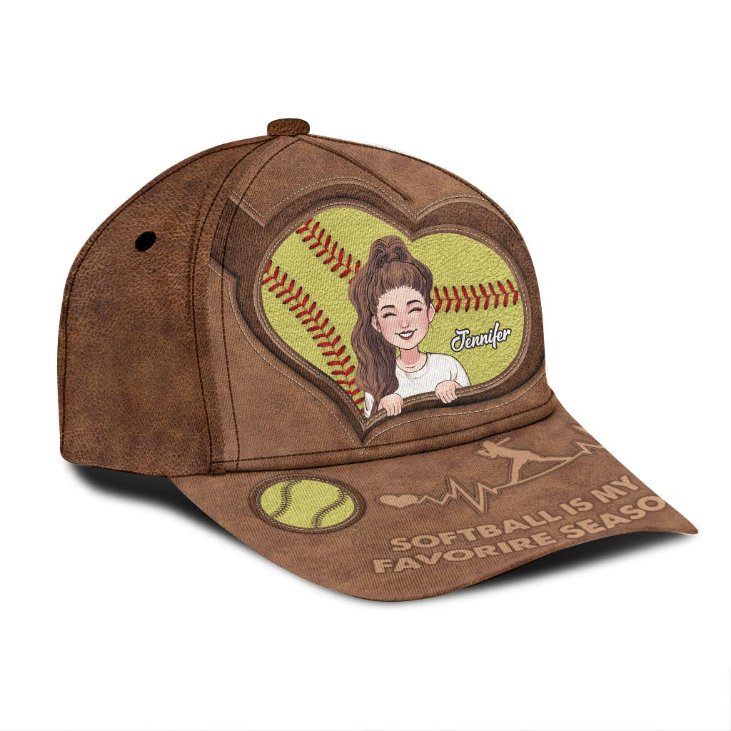 Softball Is My Favorite Season - Personalized Softball Classic Cap