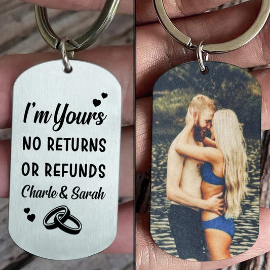 I'm Yours - Couple gift for husband, boyfriend, wife, girlfriend - Personalized Stainless Steel Keychain