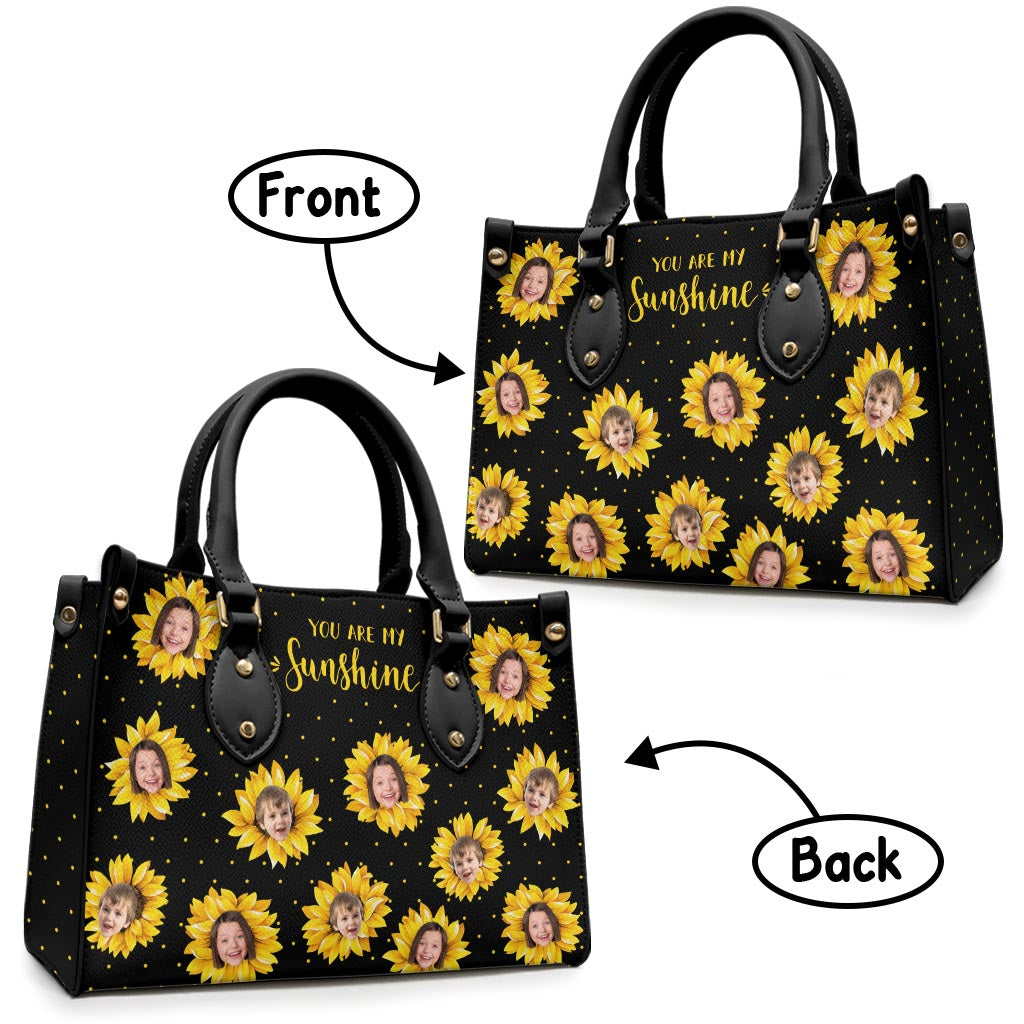 Grandma’s Garden - Gift for grandma, mom - Personalized Leather Handbag