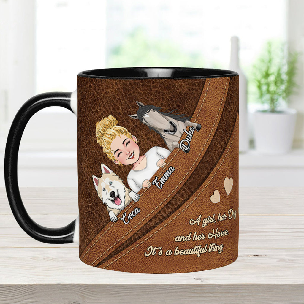 What A Beautiful Thing - Personalized Horse Accent Mug
