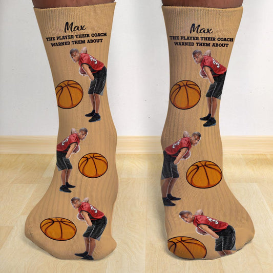 Their Coach Warned - Personalized Basketball Socks