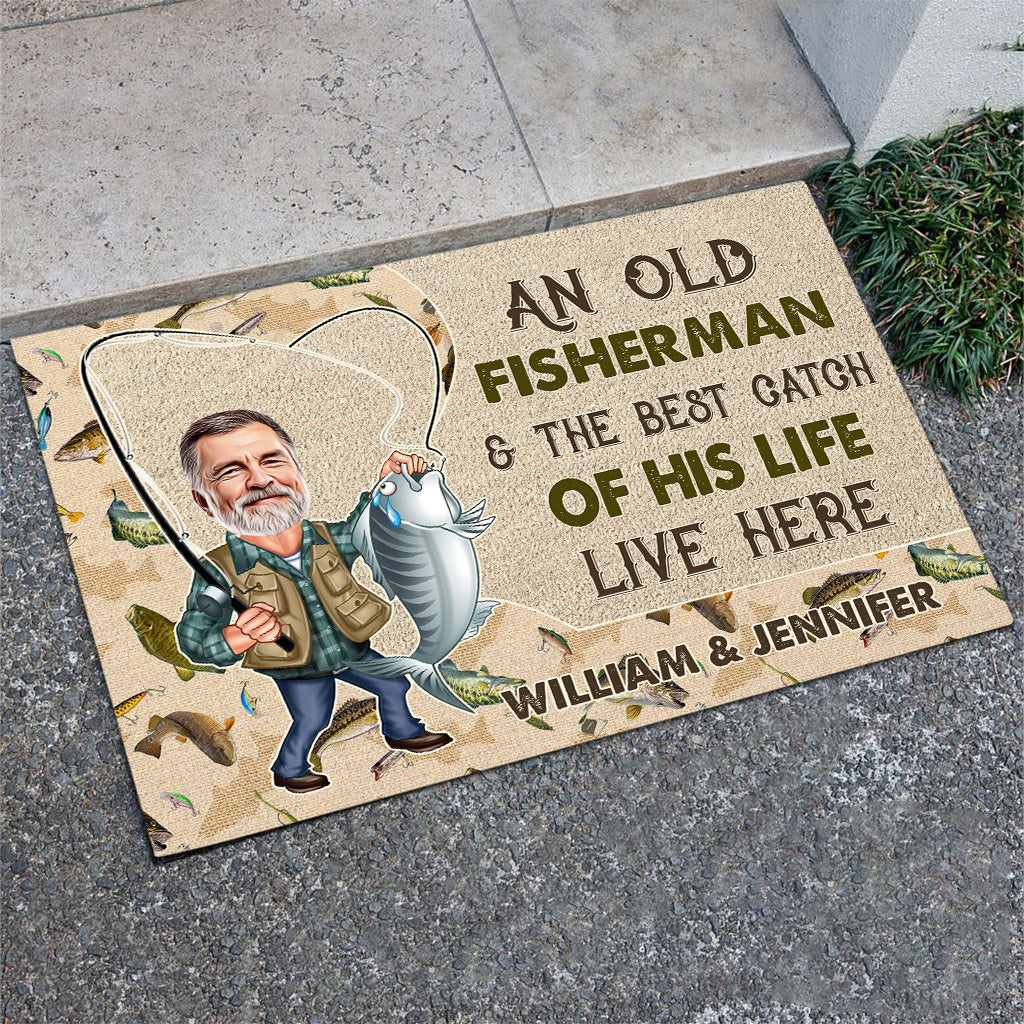 Photo Inserted Funny Fishing - Personalized Fishing Doormat