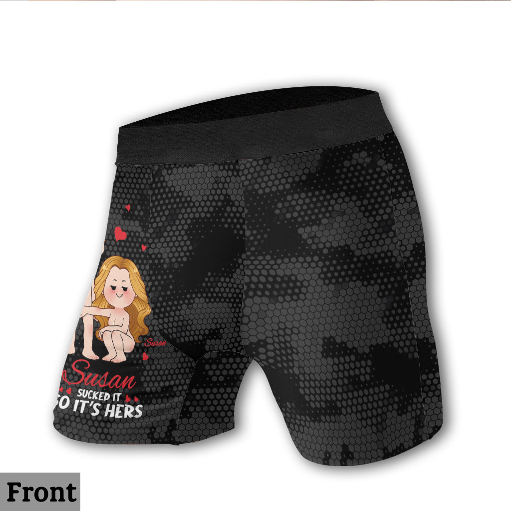 Sucked It So It’s Mine - Personalized Couple Men's Boxer Briefs