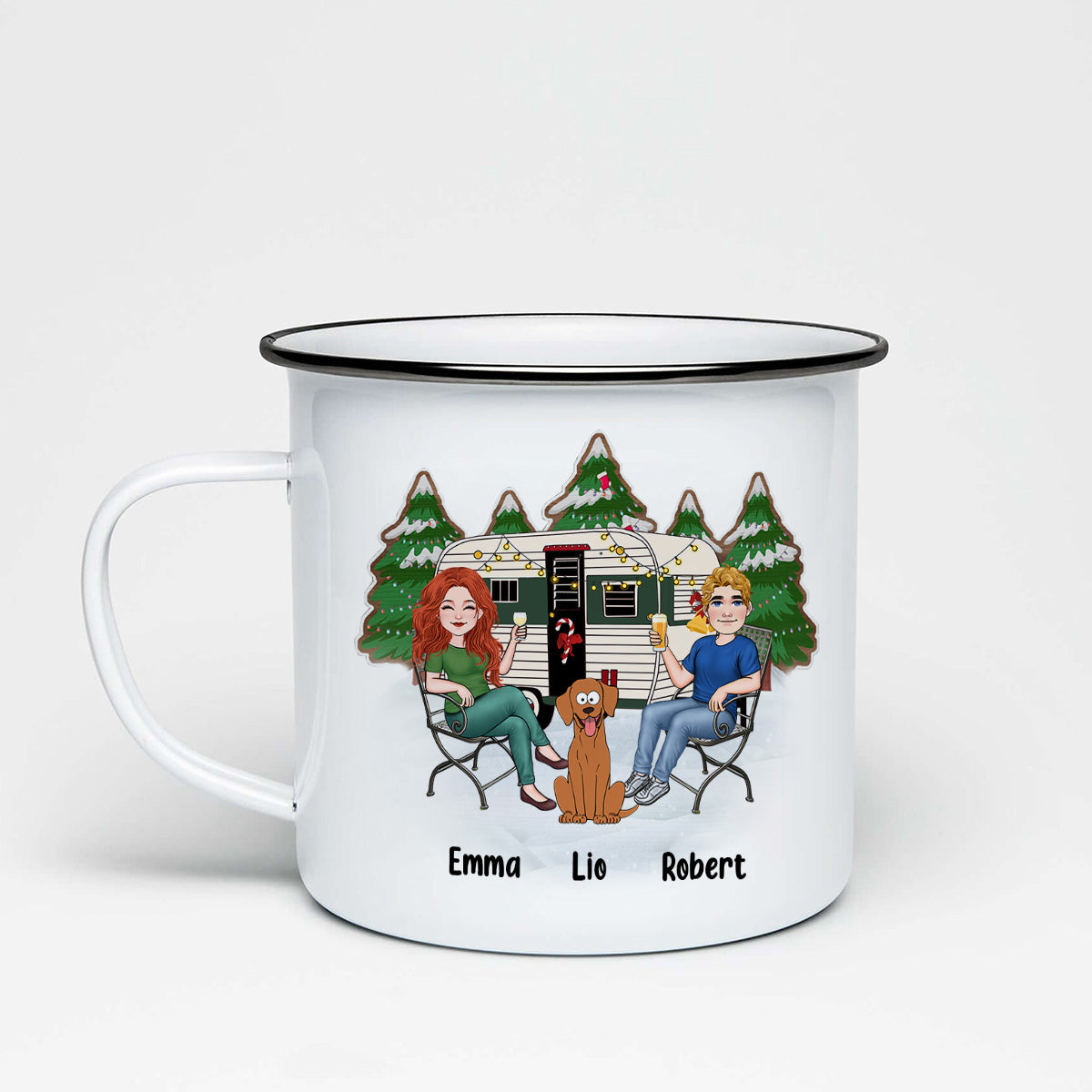 Together Is Our Favorite Place To Be - Personalized Camping Enamel Mug