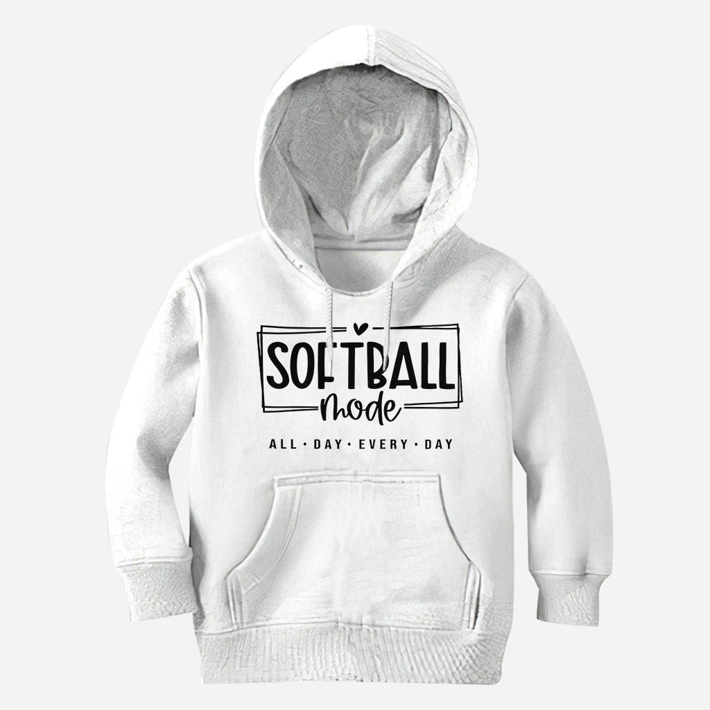 Sofball Mode All Day - Personalized Softball All Over Shirt