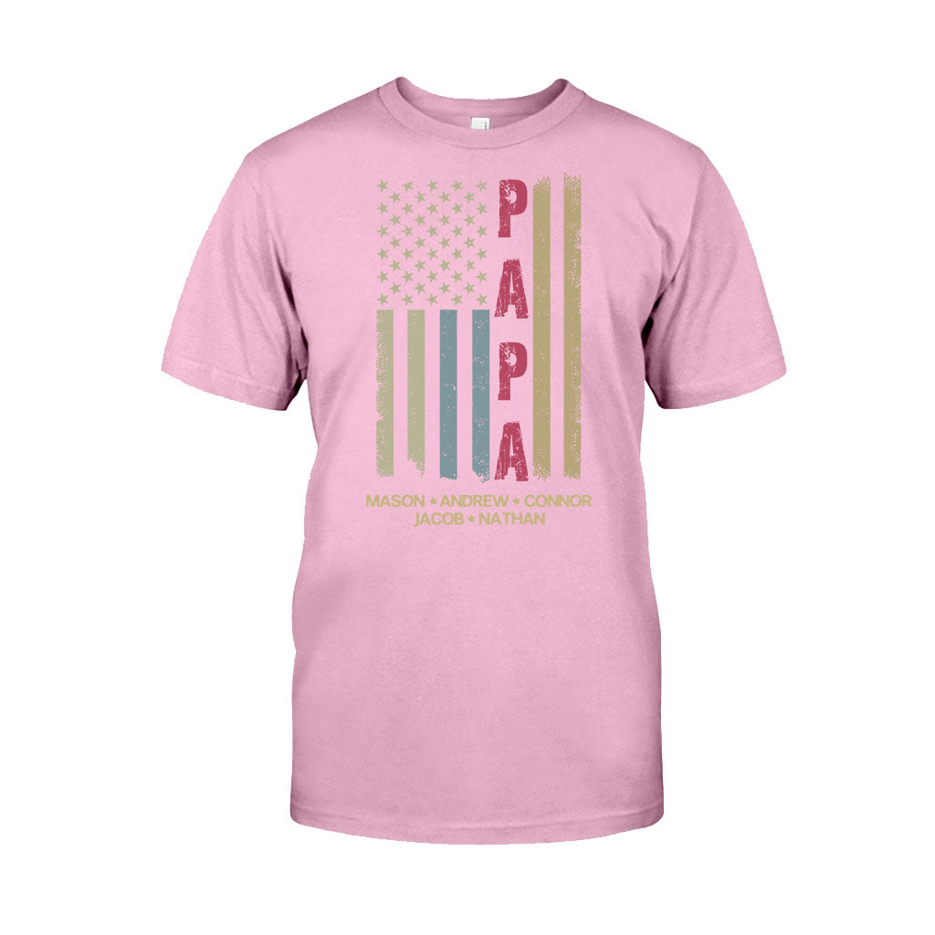 American Flag - Personalized Grandpa T-shirt & Hoodie