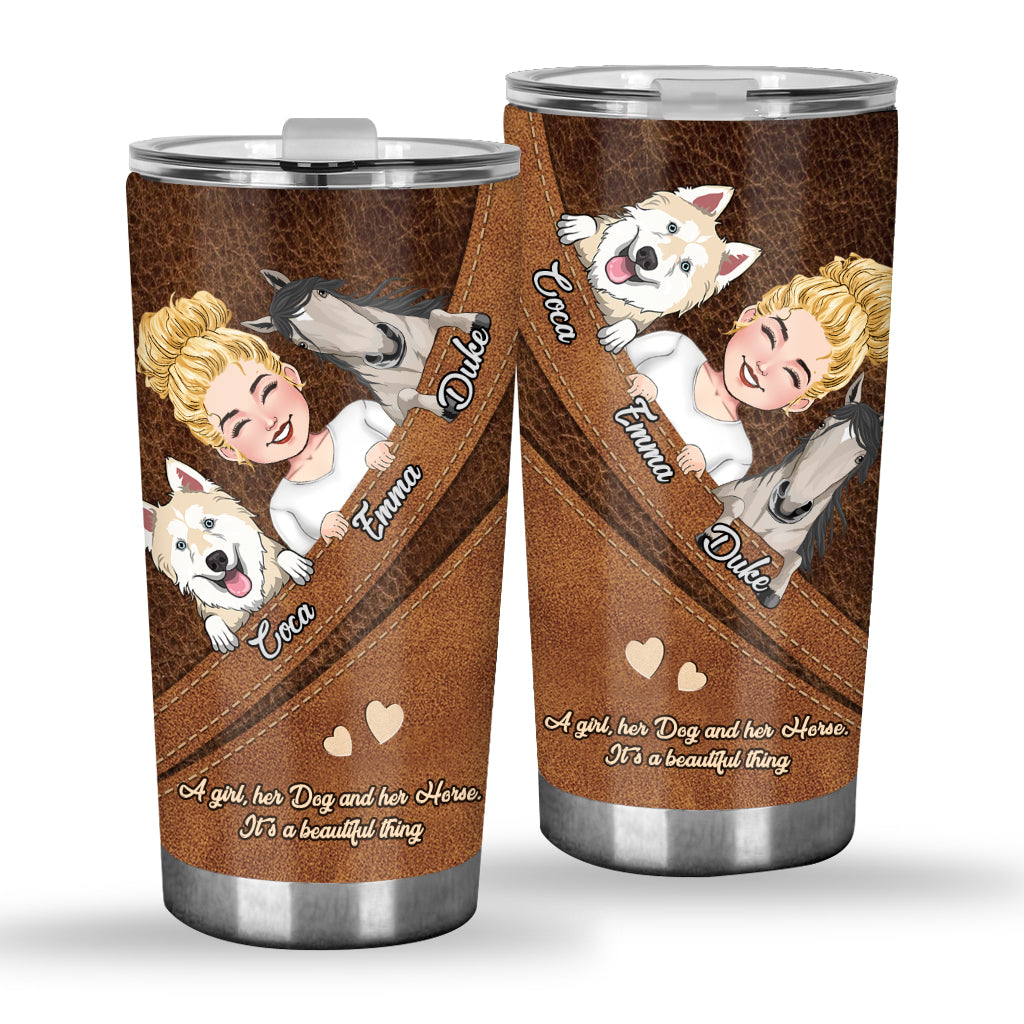 What A Beautiful Thing - Personalized Horse Tumbler