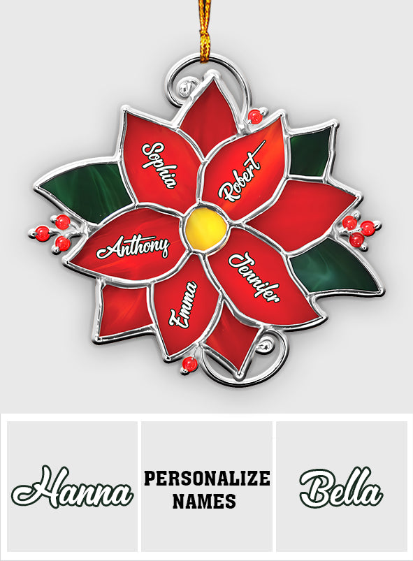 Family Christmas Flower - Personalized Family Ornament