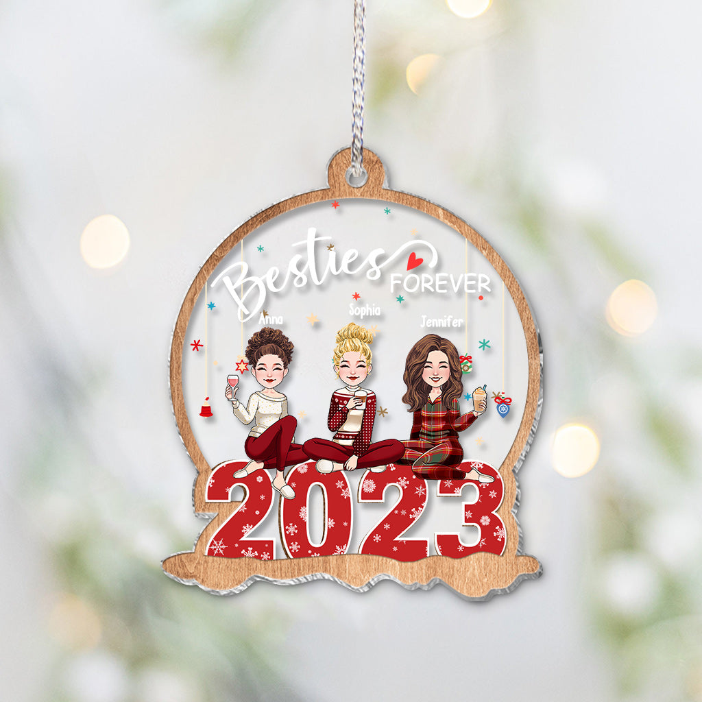 Besties Forever - Personalized Bestie Transparent Ornament
