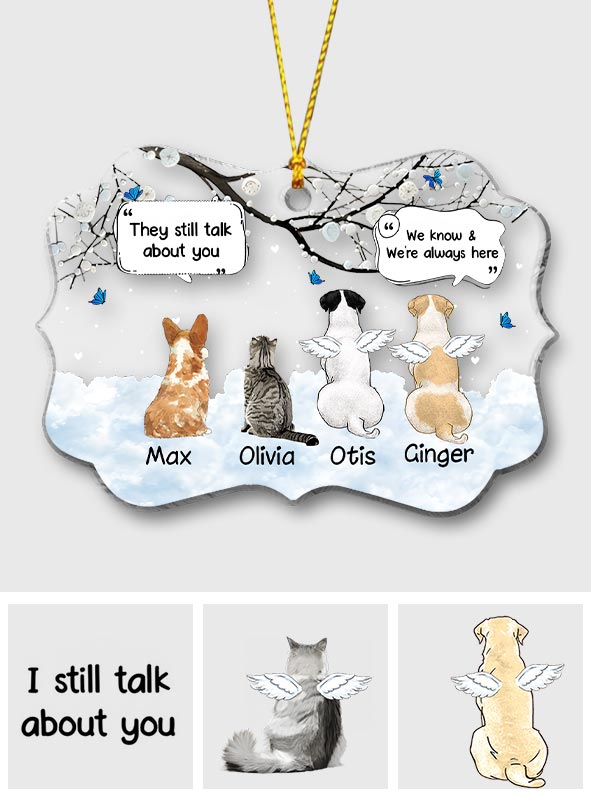 They Still Talk About You - Personalized Dog Medallion Transparent Ornament