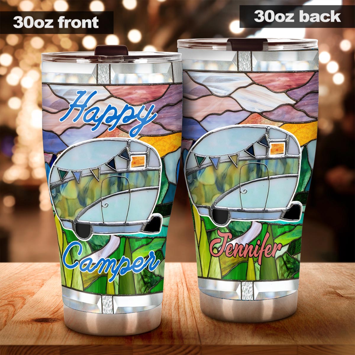 Happy Camper - Personalized Camping Tumbler