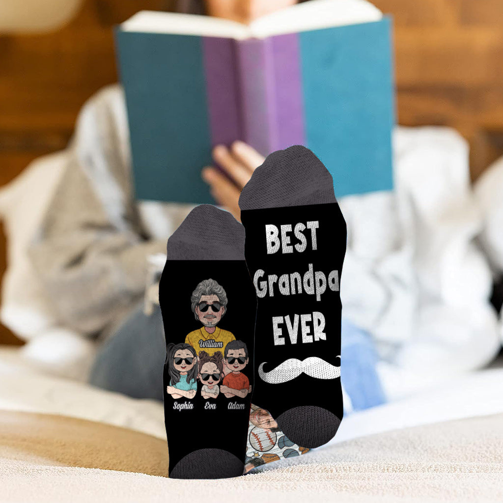 Best Grandpa Ever - Personalized Grandpa Socks