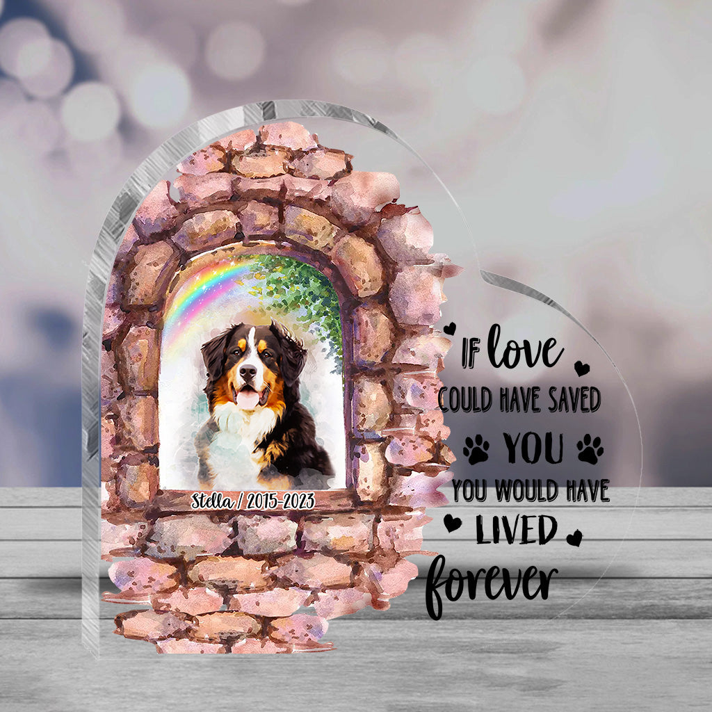 No Longer By My Side - Personalized Dog Custom Shaped Acrylic Plaque