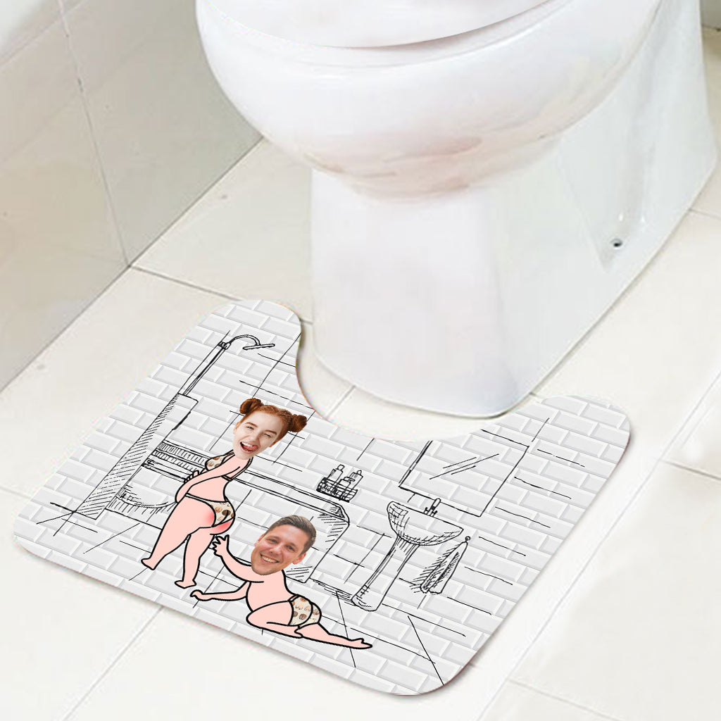 I Just Want To Touch - Personalized Couple Bathroom Curtain & Mats Set