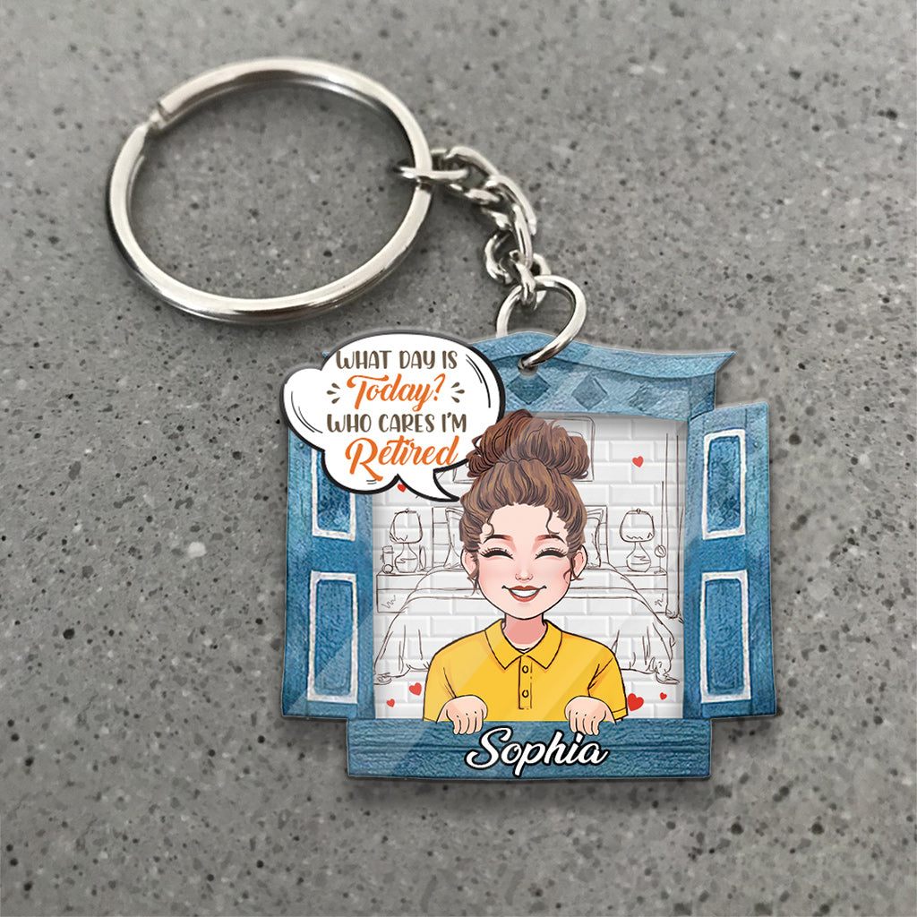 What Day Is Today - Personalized Retired Keychain