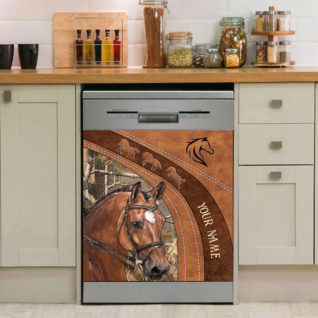 Love Horses - Personalized Horse Dishwasher Cover