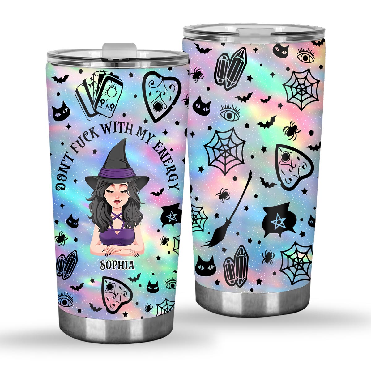 Don't F With My Energy - Personalized Witch Tumbler