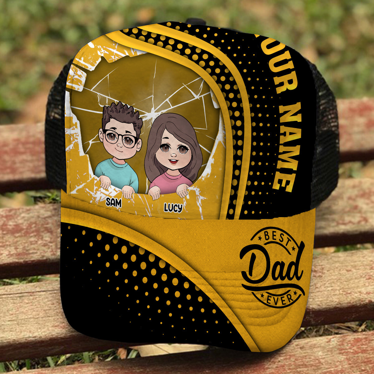 Best Dad Ever - Personalized Father Trucker Hat