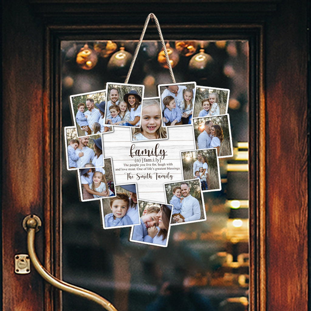 Family The People You Live For - Personalized Family Custom Shaped Wood Sign