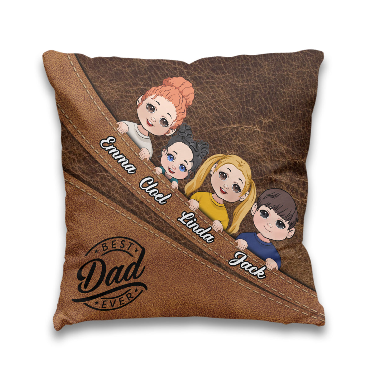 Best Dad/Grandma/Grandpa/Mom Ever - Personalized Father Throw Pillow
