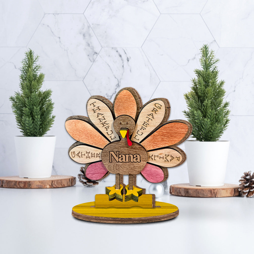 Thankful Grandma - Personalized Farmer Freestanding Wood Plaque