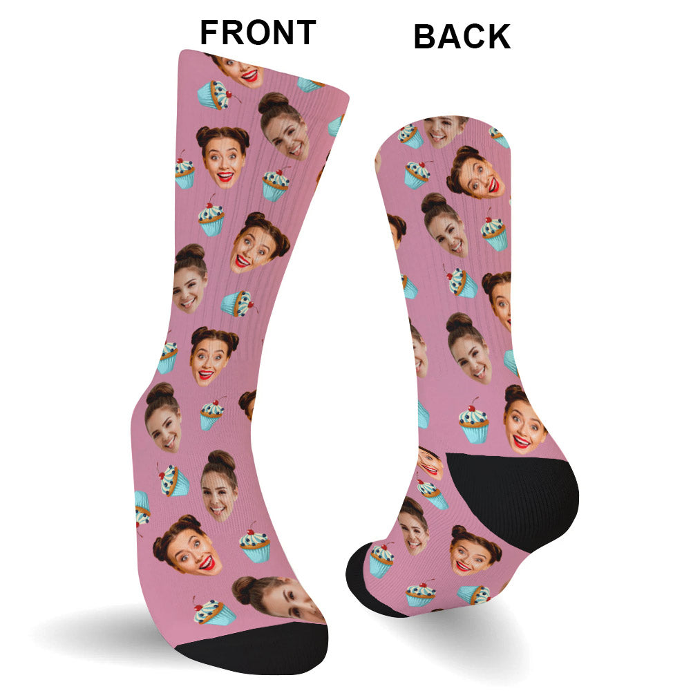 Funny Icon Pattern - Personalized Bestie Socks