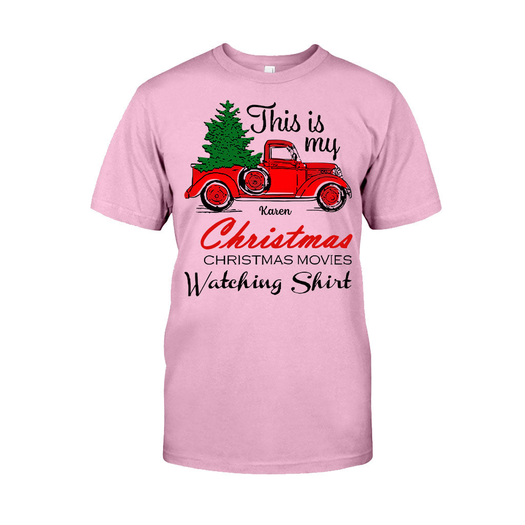 This Is My Christmas Movie Watching Shirt - Personalized Christmas T-shirt And Hoodie