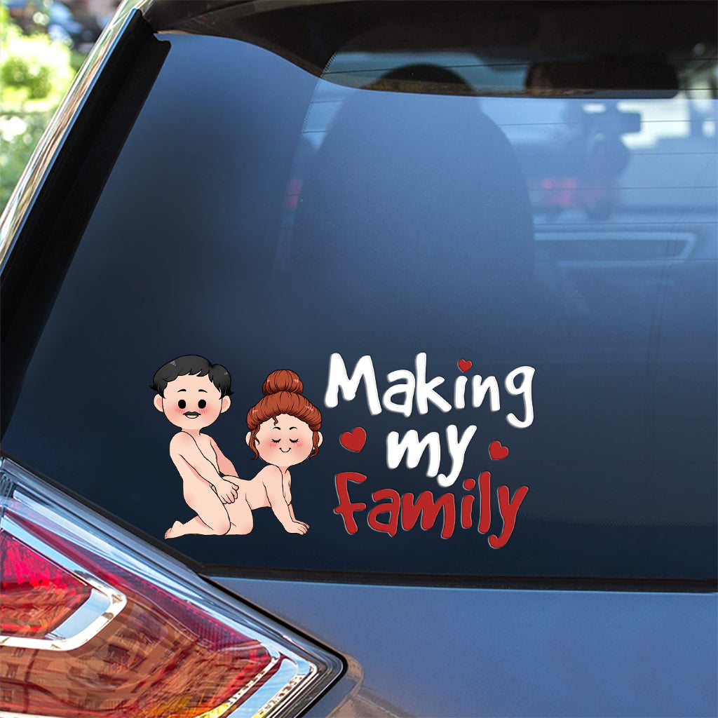 Making My Family - Personalized Couple Decal Full