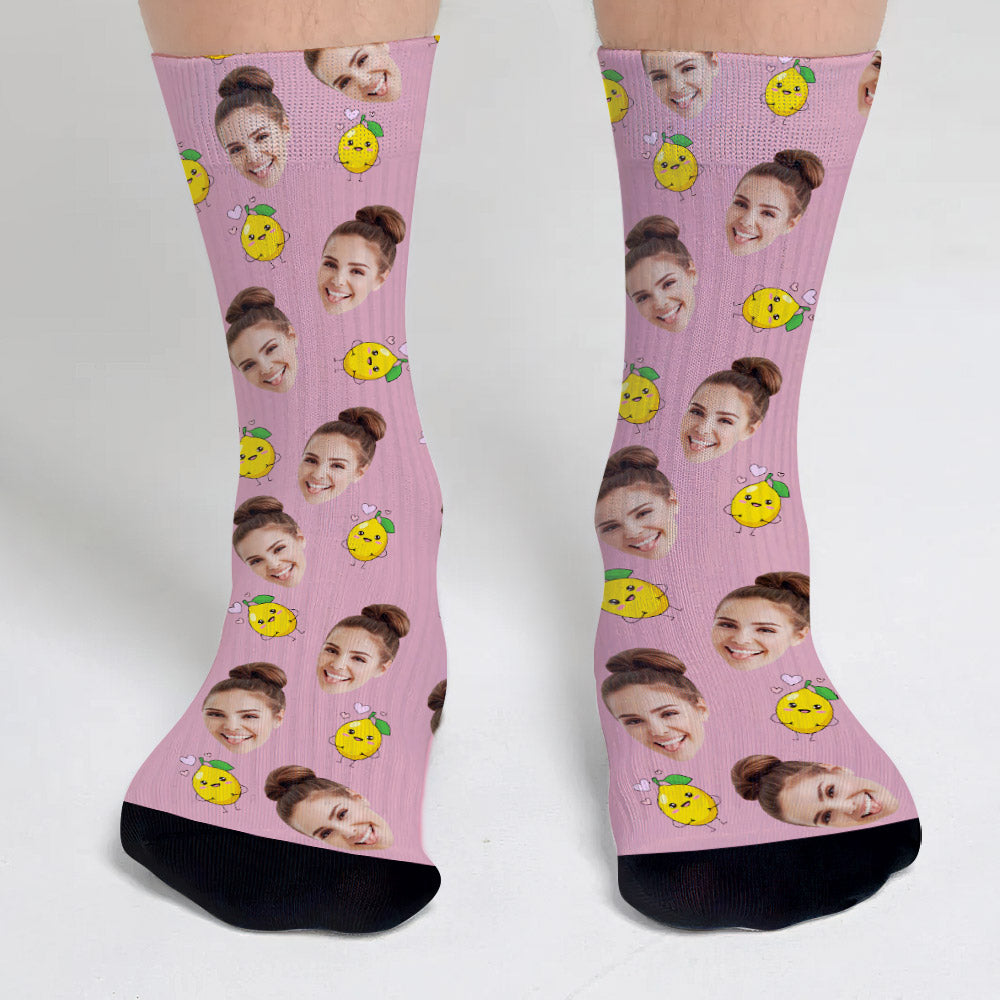 Funny Icon Pattern - Personalized Aunt Socks