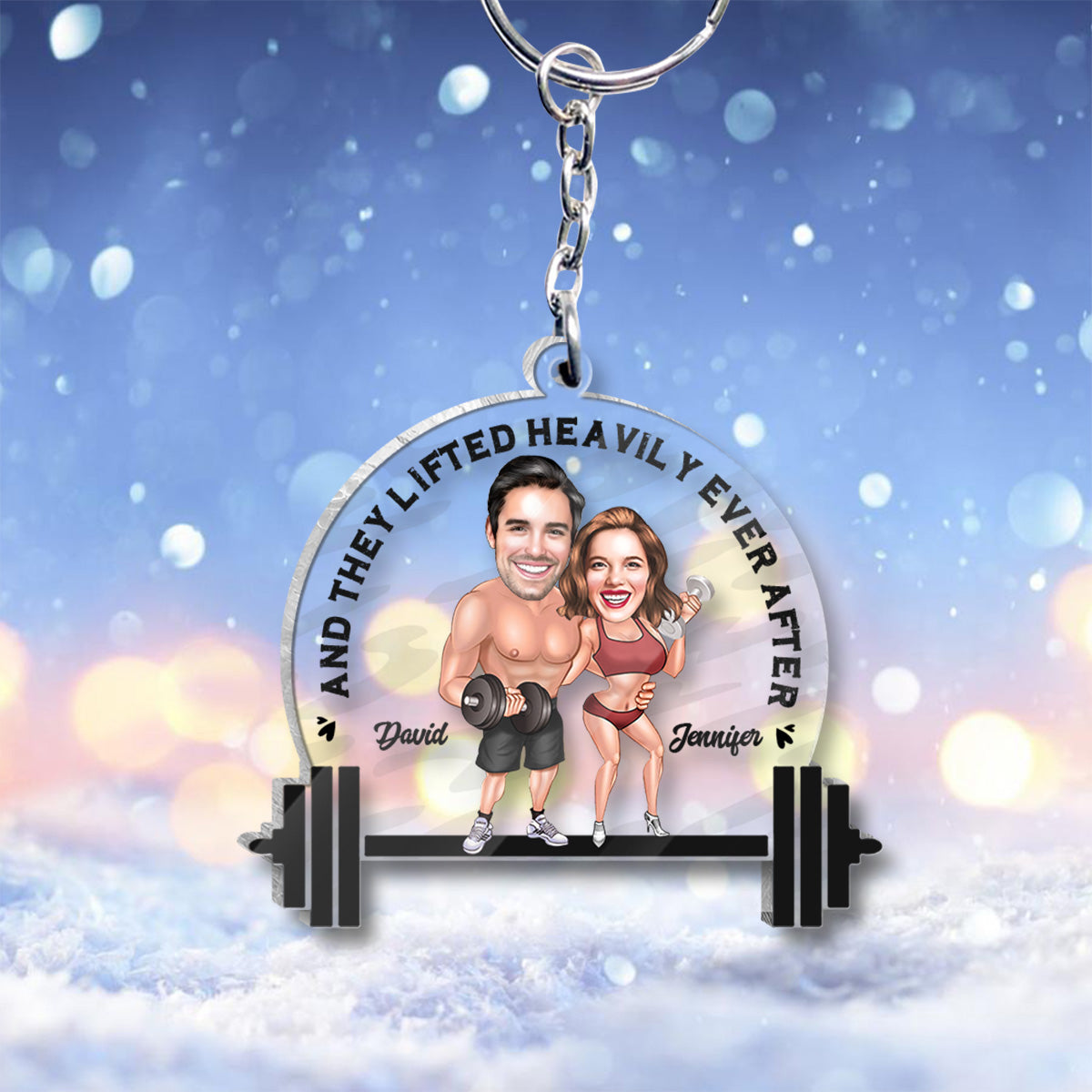 They Lifted Heavily Ever After - Personalized Fitness Keychain