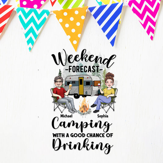 Weekend Forecast - Personalized Camping Decal Full