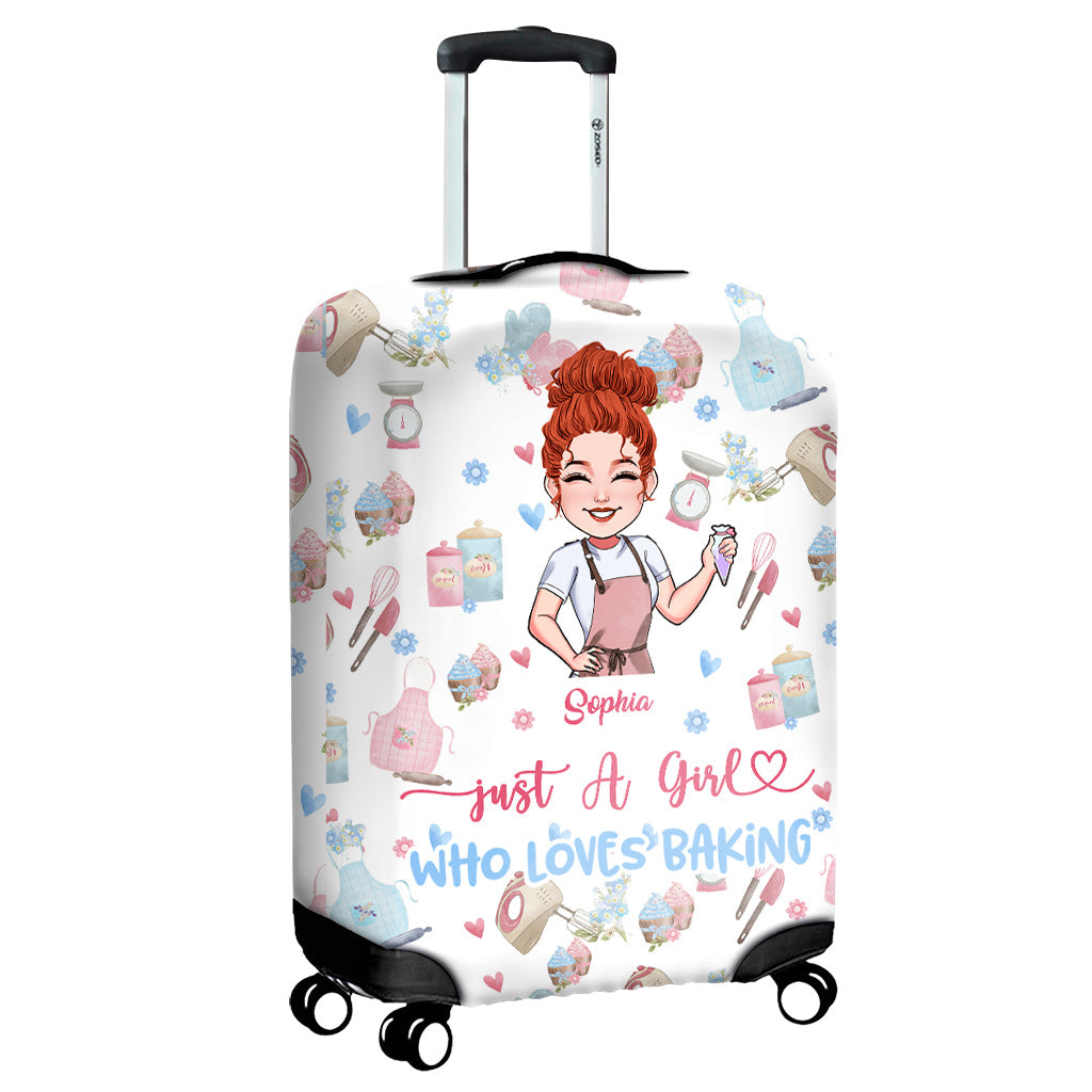 Just A Girl Who Loves Baking - Personalized Baking Luggage Cover