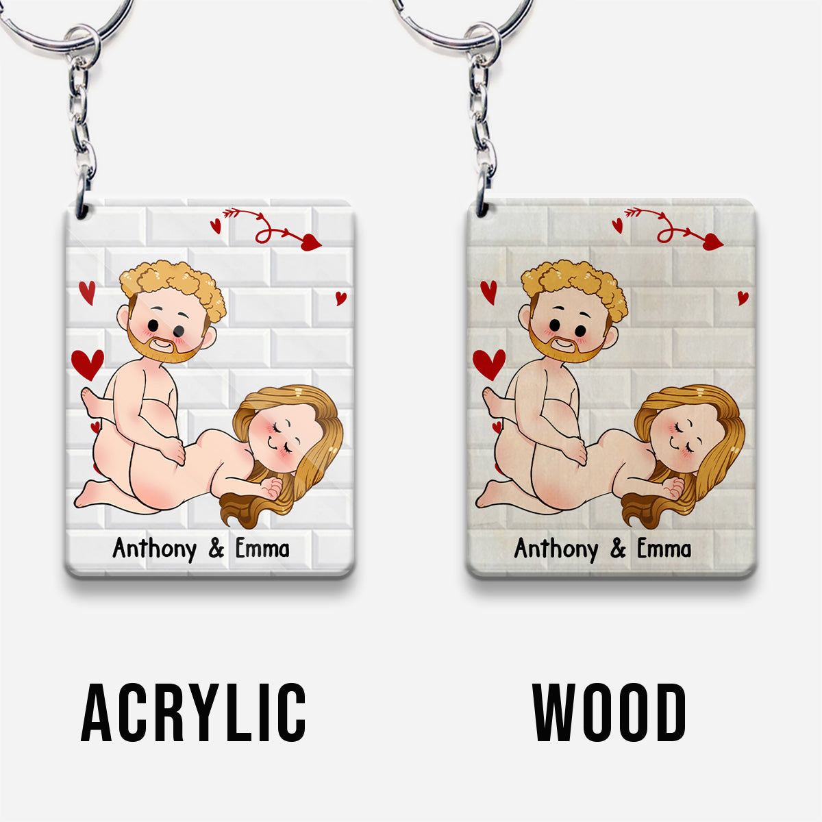 I Just Want You To Be Happy - Couple gift for husband, wife, boyfriend, girlfriend - Personalized Keychain