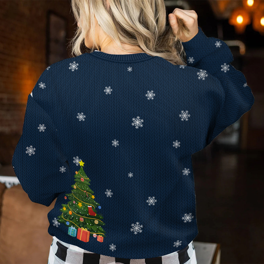 Merry Christmas - Personalized Cat Ugly Sweater