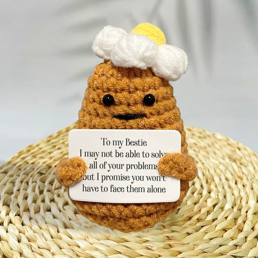 Positive Potato - Gift for friend - Personalized Hand Knitted Figurine