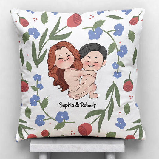 Rose Are Red Violet Are Sick - Personalized Couple Throw Pillow