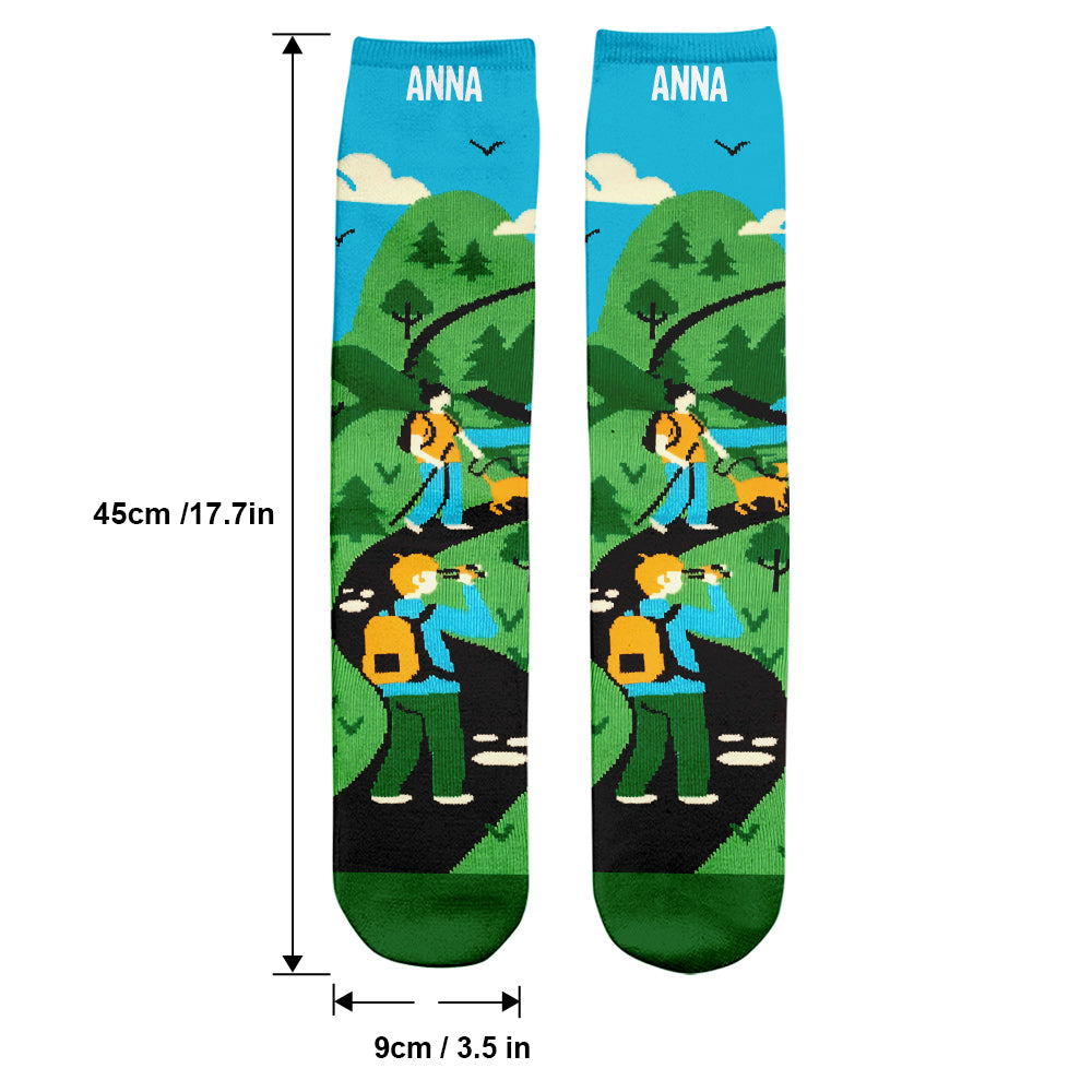 I'd Rather Be Hiking - Personalized Hiking Socks