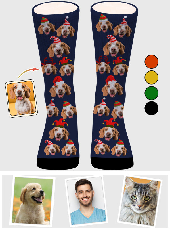 Custom Pet Photo Socks - Gift for dog lovers - Personalized Socks