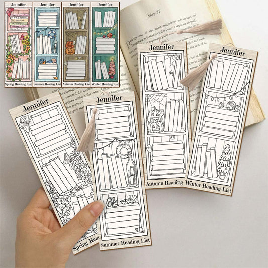 Seasonal Reading Track List - Personalized Book Bookmark
