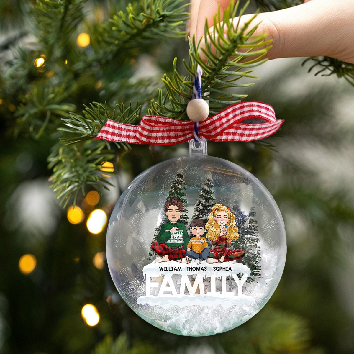 Family 2023 - Personalized Family Snow Globe Ornament