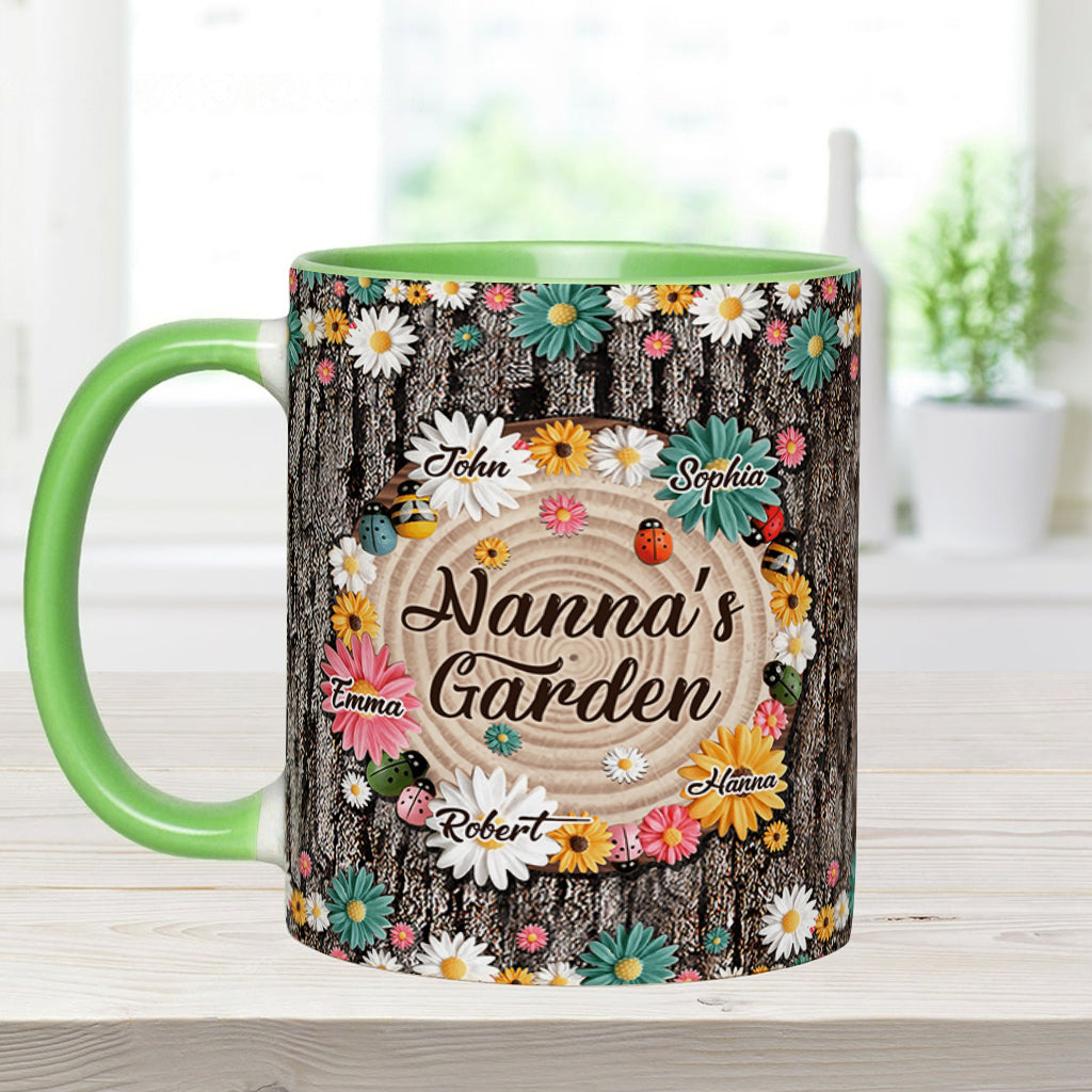 Nana's Garden - Personalized Grandma Accent Mug