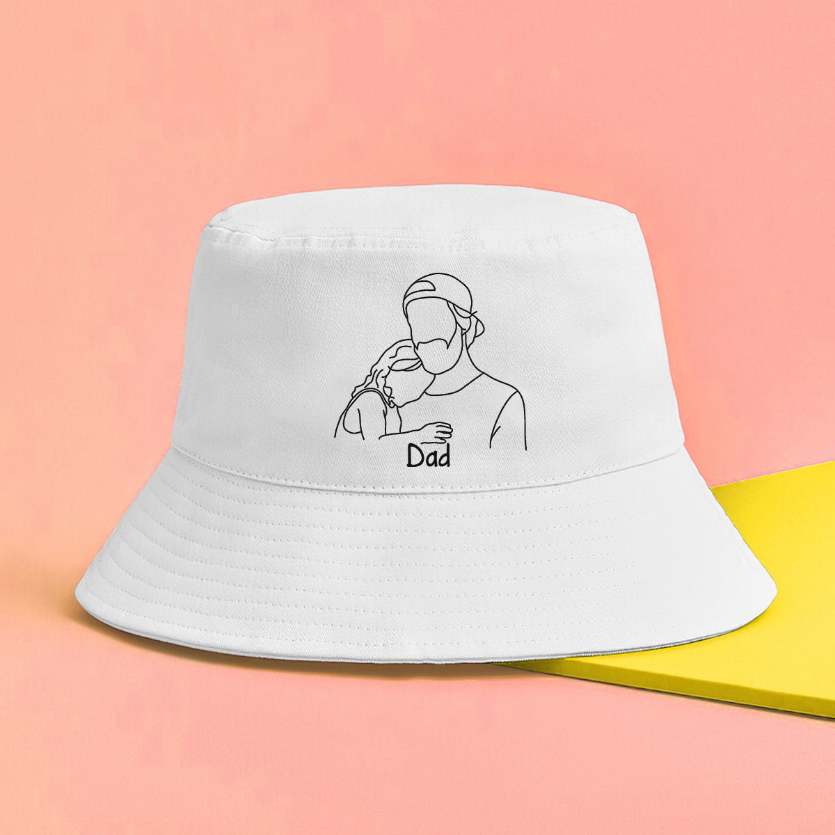 Custom Photo - Personalized Father Embroidered Bucket Hat