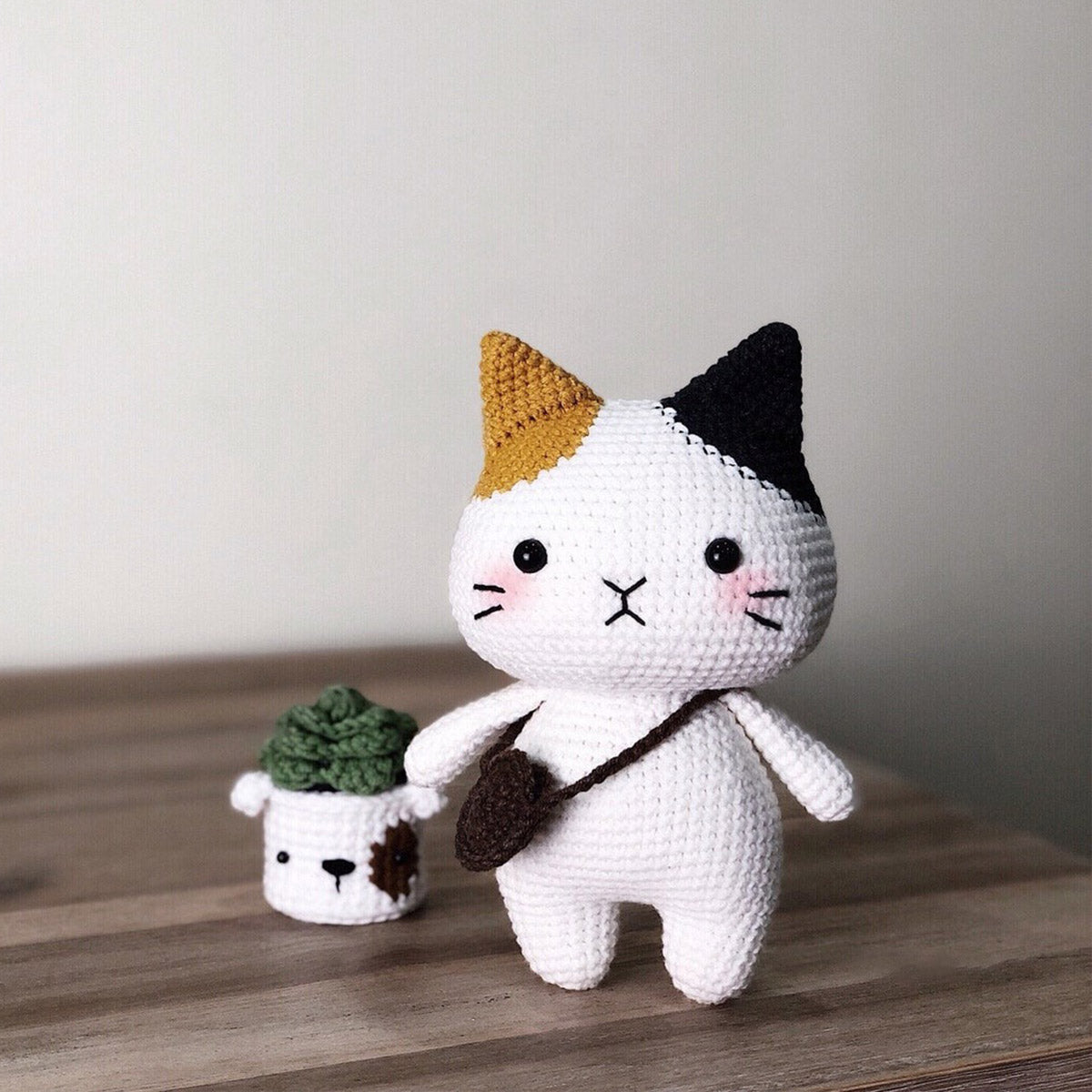 Crochet Cat Amigurumi - Gift for cat lovers - Personalized Hand Knitted Doll